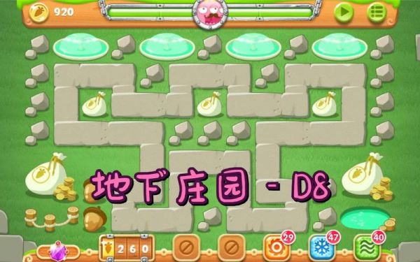 《保卫萝卜2》地下庄园D2关攻略获取金萝卜