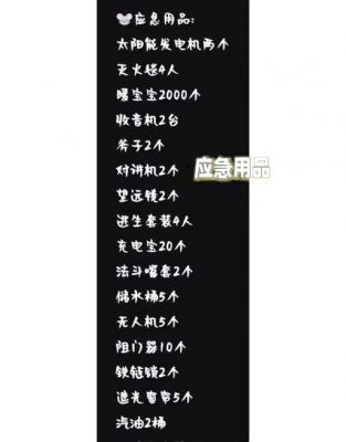 末日灾难生存物资囤货指南