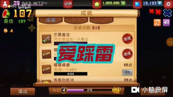 水果忍者成就攻略大全:提升技能,获取比较高荣誉!