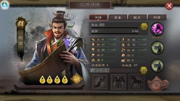 单机三国志4内政玩法攻略